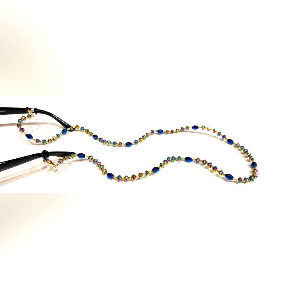 NWOT‼️ Don’t Lose Your Glasses! Iridescent Glasses Holders 12 in length Handmade - Picture 5 of 7